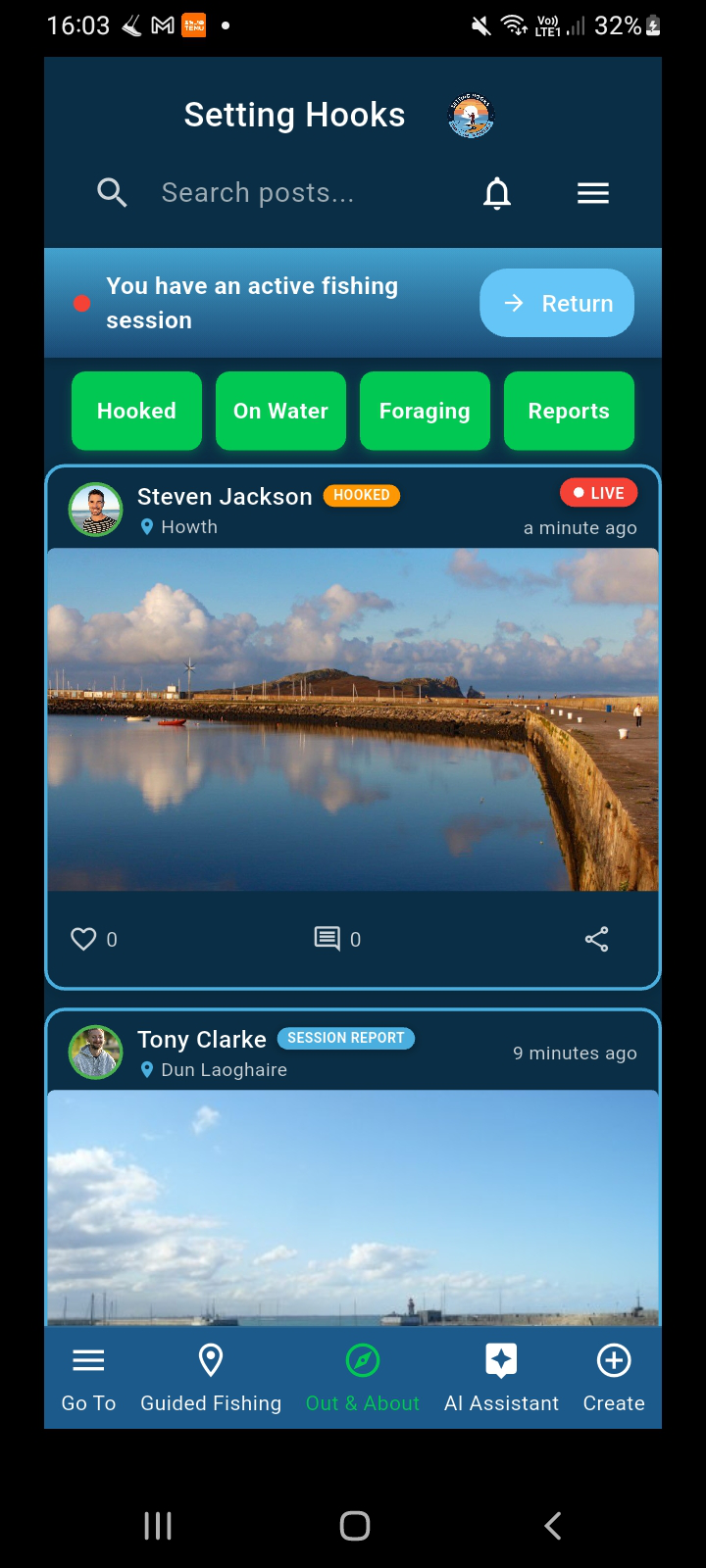 Setting Hooks App Screenshot